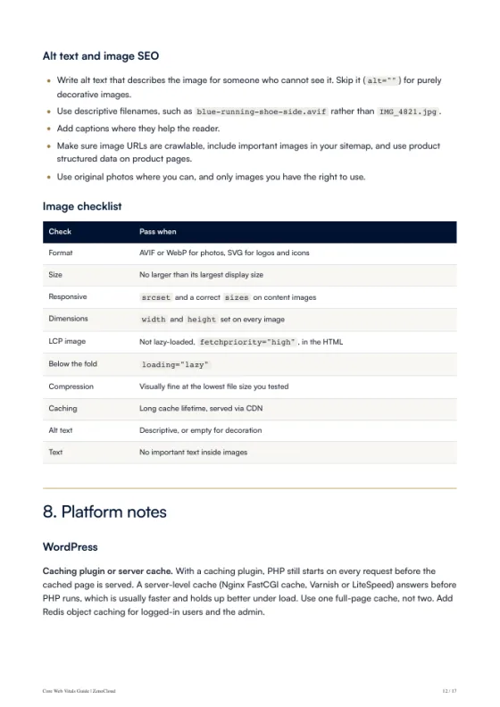 A page from the Core Web Vitals Guide