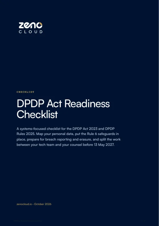 Cover of the DPDP Act Readiness Checklist