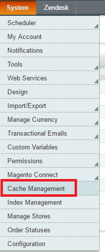 magento cache management